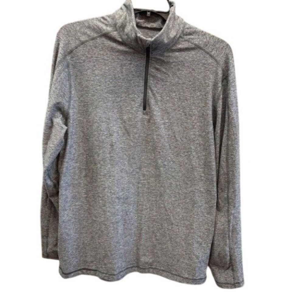 Lululemon‎ Mens Gray Heathered 1/4 Zip Long Sleeve Pullover